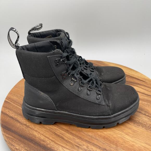 Dr. Martens Shoes - Dr Martens Combs W Boots Womens Size 8 Air Wair Black Lace Up Combat Ankle Shoes